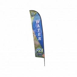 supply factory advertising tear drop flying beach flag , custom flutter feather beach flags