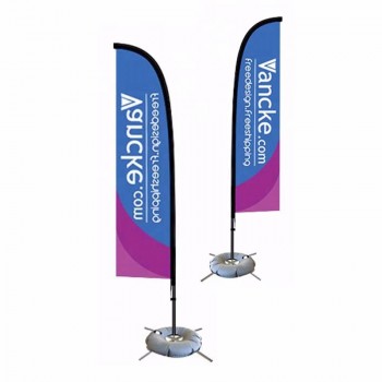 Portable flying promotion Advertising printed beach feather flag