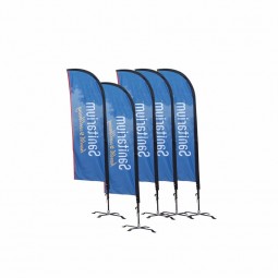 evento promocional uso promocional bandeira de penas ao ar livre bandeira de praia banner stand