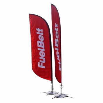 Custom Knife Shape Wing Blade Feather Beach Banner Flag For Event