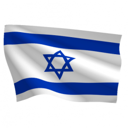 定制蓝白色条纹以色列国旗