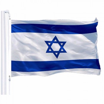 批发以色列国旗3x5 FT以色列国旗聚酯