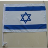 torcendo bandeira de janela de carro de israel tecido poliéster bandeira de carro de israel