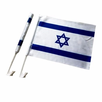 logotipo personalizado impreso digital país israel poliéster bandera del coche