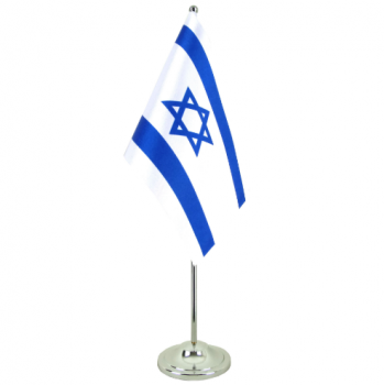 Uso de oficina poliéster israel escritorio bandera personalizada