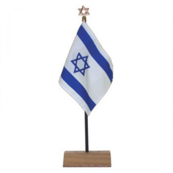 Tejido de poliéster israel mesa superior bandera al por mayor