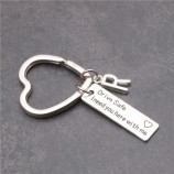 Brief AZ personalisierte Schlüsselanhänger Drive Safe Ich brauche dich hier bei mir Schlüsselbund Schmuck Gravierte Fahrrad Herz Schlüsselanhänger Llaveros Vatertagsgeschenk