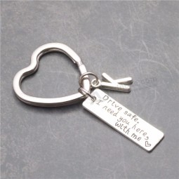 letter A-Z Key chain drive safe I need You here with personalised keyrings jewelry engraved bike star keyring llaveros father's Day gift