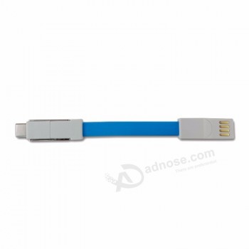 고품질 휴대 전화 열쇠 고리 데이터 3in1 충전 케이블 키 체인 USB 데이터 케이블
