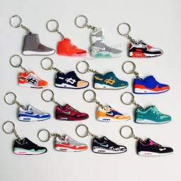 Mini Silicone Max 1 Keychain Bag Charm Woman Men Kids Key Ring Gifts Sneaker Key Holder Accessories Jordan Shoes Key Chain