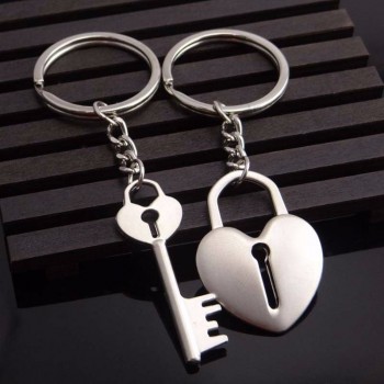 aangepaste gepersonaliseerde sleutelhanger liefhebbers hart sleutelhanger ring llaveros casual trinket sieraden Valentijnsdag huwelijkscadeau