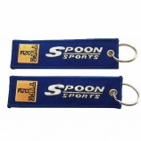 Wholesale Embroidered Keychain Premium Fabric Keyring