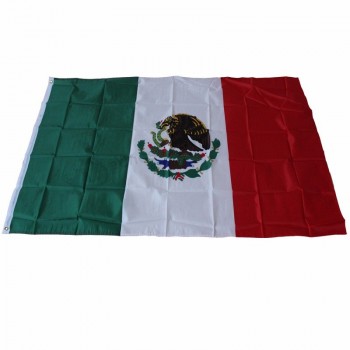 3x5ft poliéster alta qualidade promocional bandeira do méxico