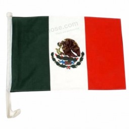 Personalizado promocional 30 * 45 cm bandeira do carro mexicano bandeira da gota de carro do méxico