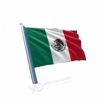 изготовленная на заказ оптовая продажа ткань флага полиэфира Мексики