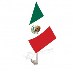 bandiera messicana per auto di alta qualità con asta in plastica