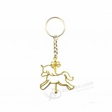 Custom souvenir metal keychain Merry-go-round hollow design