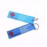 Double Side Embroidery Fabric Keychain / Keytag / Keyring