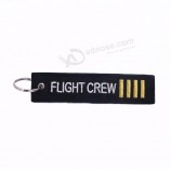 custom logo name lanyard both sides embroidery keychain / keytag / keyring