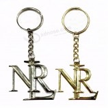 Customized letter enamel pin badge metal keychains