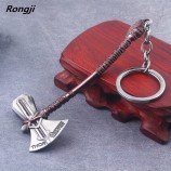 Marvel Avengers Keychain Thor Axe Hammer mjolnir Infinity War The Dark World Key Finder Bags Keyring Jewelry Accessories