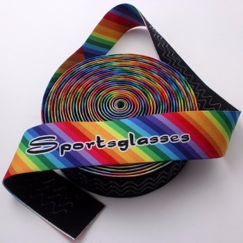 banda de color del arco iris elástica personalizada personalizada