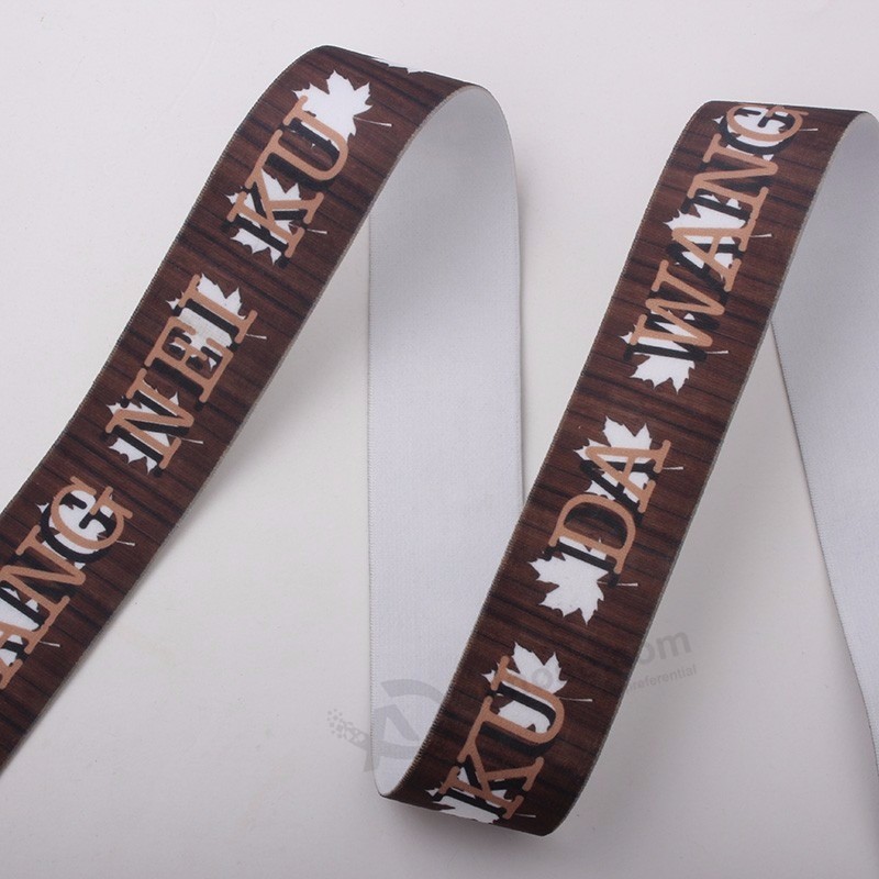 Elastic strap print logo with heat transfer artwork make for wrist band ring etc