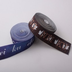 logotipo de impressão de cinta elástica com arte de transferência de calor fazer para pulseira