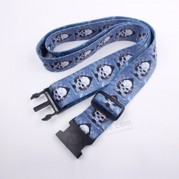 sublimation printed luggage belt with plastic buckle made in china