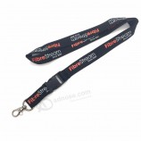 Staff ID Card Black Polyester Breakaway Lanyard Strap