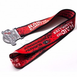 celebrate it red thermal transfer printed satin ribbon with medal