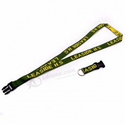 custom woven logo embroidered key chain lanyard