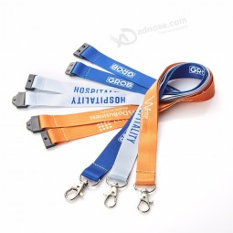 good quality Dye sublimation printing polyester safety lanyard