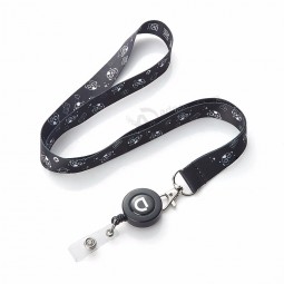Sublimation Printing Polyester Custom Printed Lanyard with Retractable Reel
