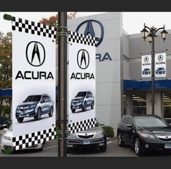 custom printing acura pole banner for advertising