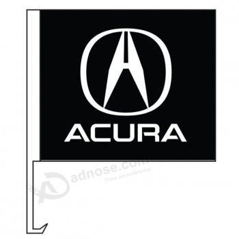 Polyester Acura car window flag with plastic stick