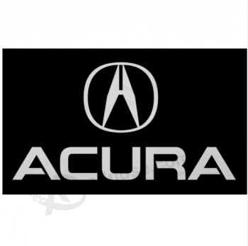 SCHWARZE Acura-Flagge Acura-Rennwagen-Fahne 3X5ft Polyester-Flagge