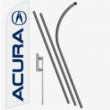 Förderungs-kundenspezifisches Logo, das Acura-Swooper-Flagge mit Aluminiumpfosten fliegt