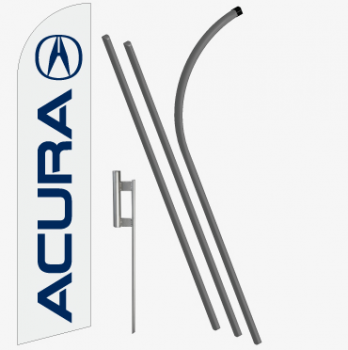 Promotion Custom Logo Flying Acura Swooper Flag With Aluminium Pole