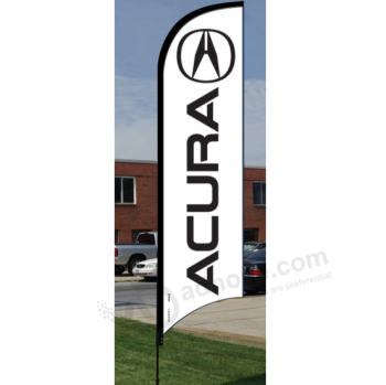 Kundenspezifische Acura-Feder-Flagge, die Polyester fliegende Acura-Flagge annonciert