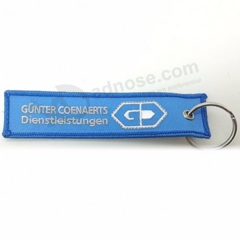 flight embroidered manufacturer Diy Two sided custom made keychain embroidery