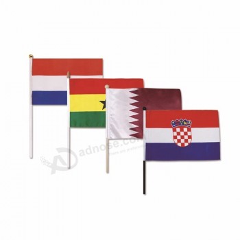 Bandeira de ondulação de mão de país personalizado