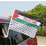 Custom Logo Digital Printing Window Car Flag With Plastic Pole