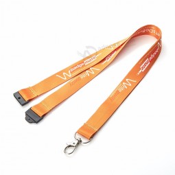 Safety Clip Polyester Sublimation ID card Lanyard with Custom Logo