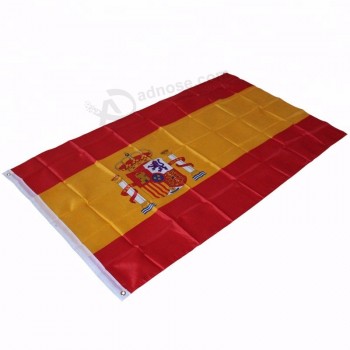カスタマイズされた3 * 5ftスペイン国旗ポリエステルフラグ