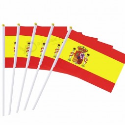 poliéster bandera española mano banderas ondeando españa