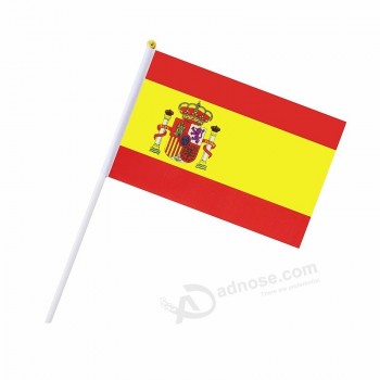 spain hand held flag custom spanish country hand shake flag