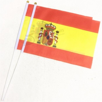 fans nationale fan spanje land hand vlaggen schudden