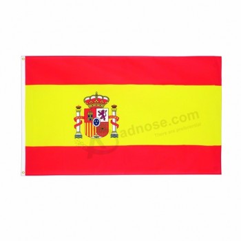 3X5 ft ready factory printed polyester spain flag