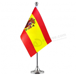 Wholesale knitted polyester Spanish office desk flag